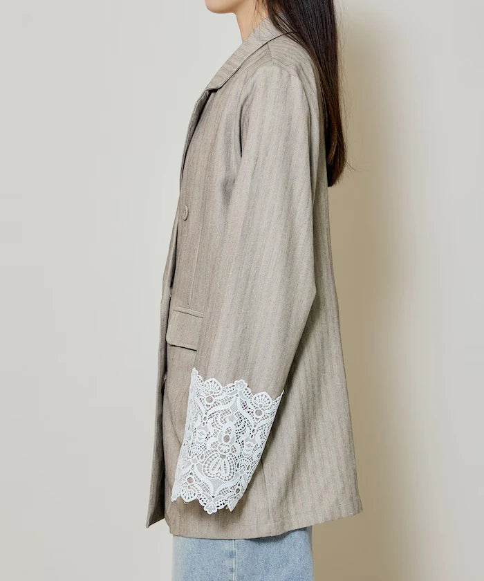 Lace Cuff Tailored Jacket