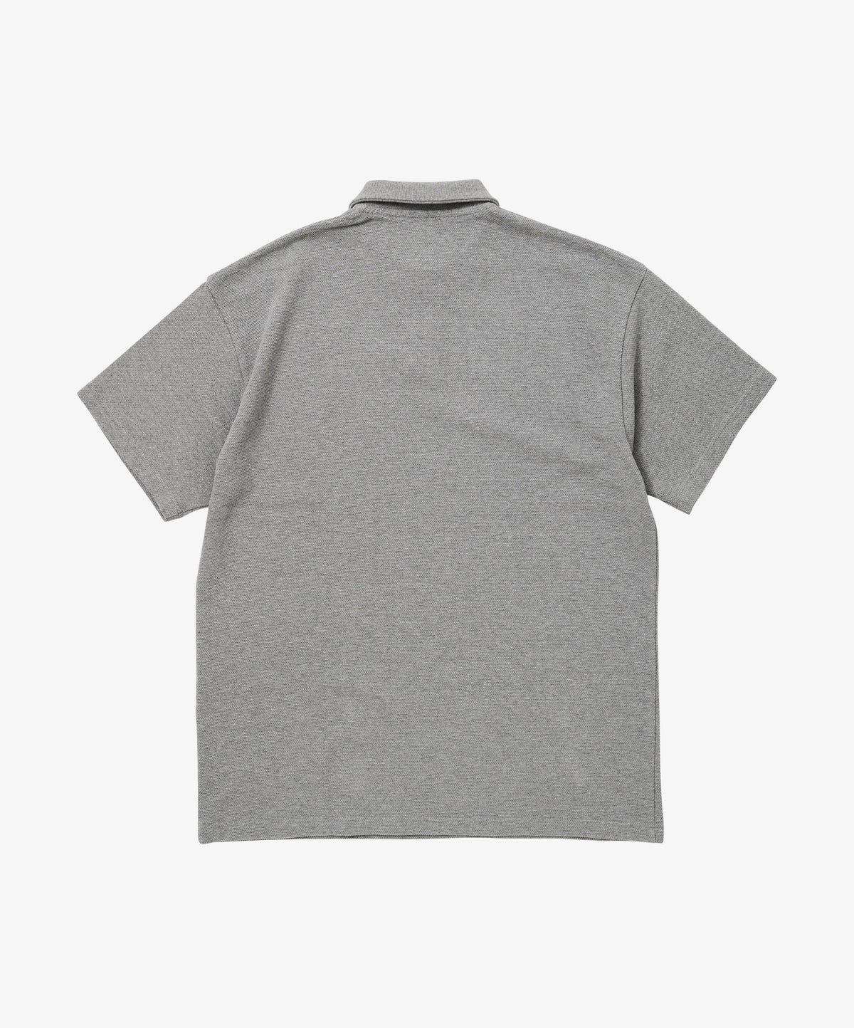 twisted pique polo melange gray