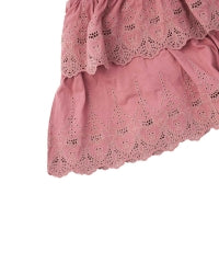 SKULL LACE Scalloped Embroidery Skirt