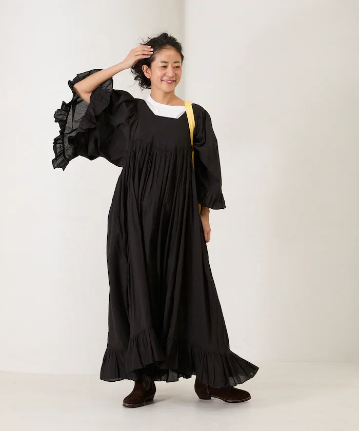 India Square Neck Frilled Dress