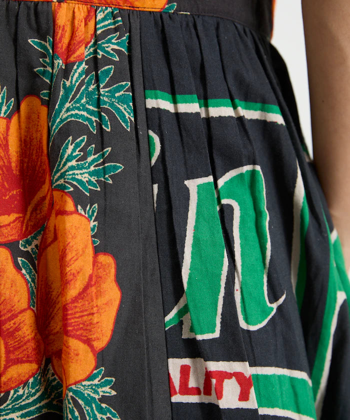 India FEEDBAG Print Shoulder Ribbon Camisole Dress