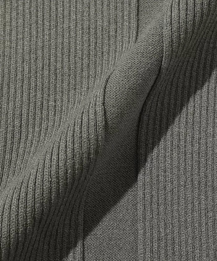 Functional material silk blend knit polo volume sleeve knit cardigan / anti-pill / machine washable