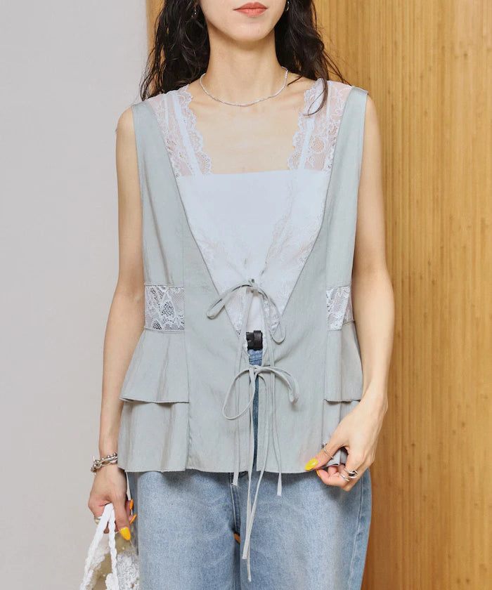 Switch Race Vintage Satin Ribbon Vest [Limited Release]