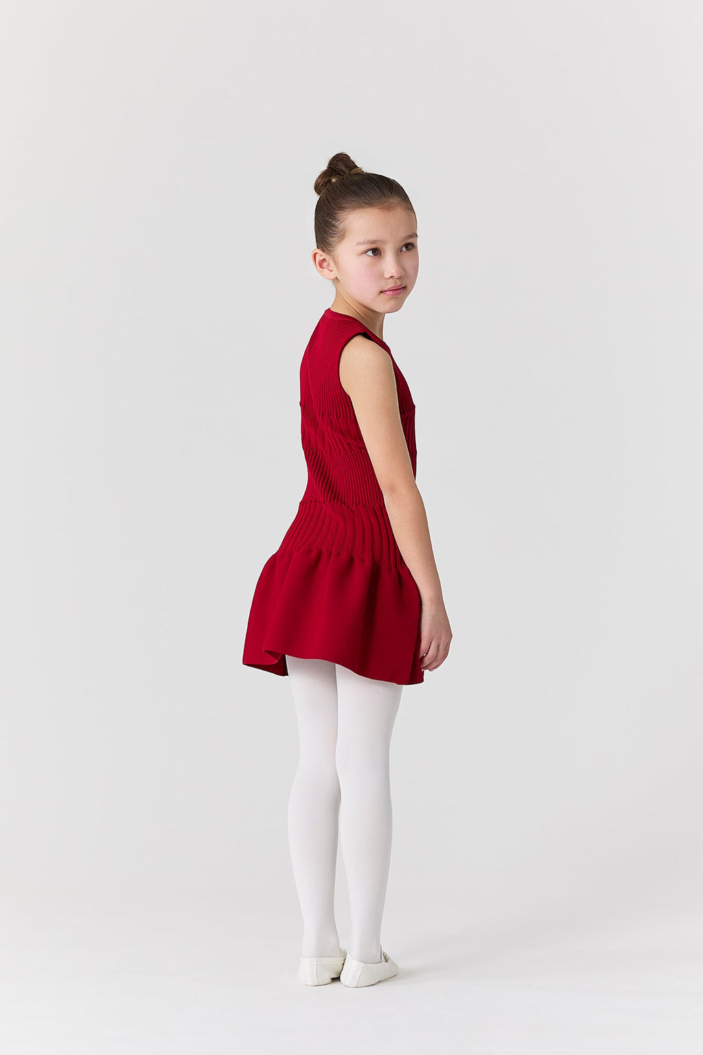 SOFT FLUTED KIDS SLEEVELESS DRESS