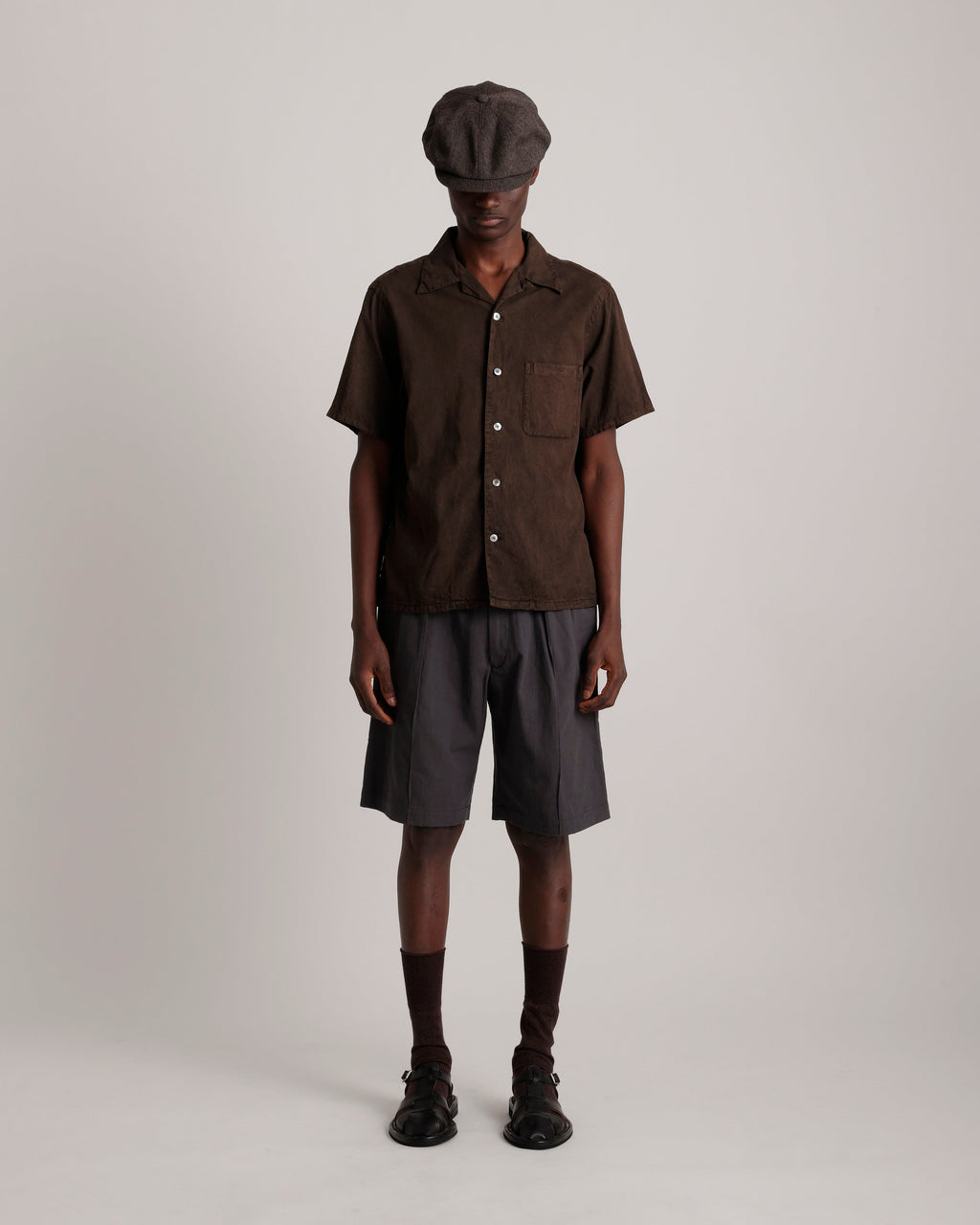 LOT.113 OPEN COLLAR SHIRT