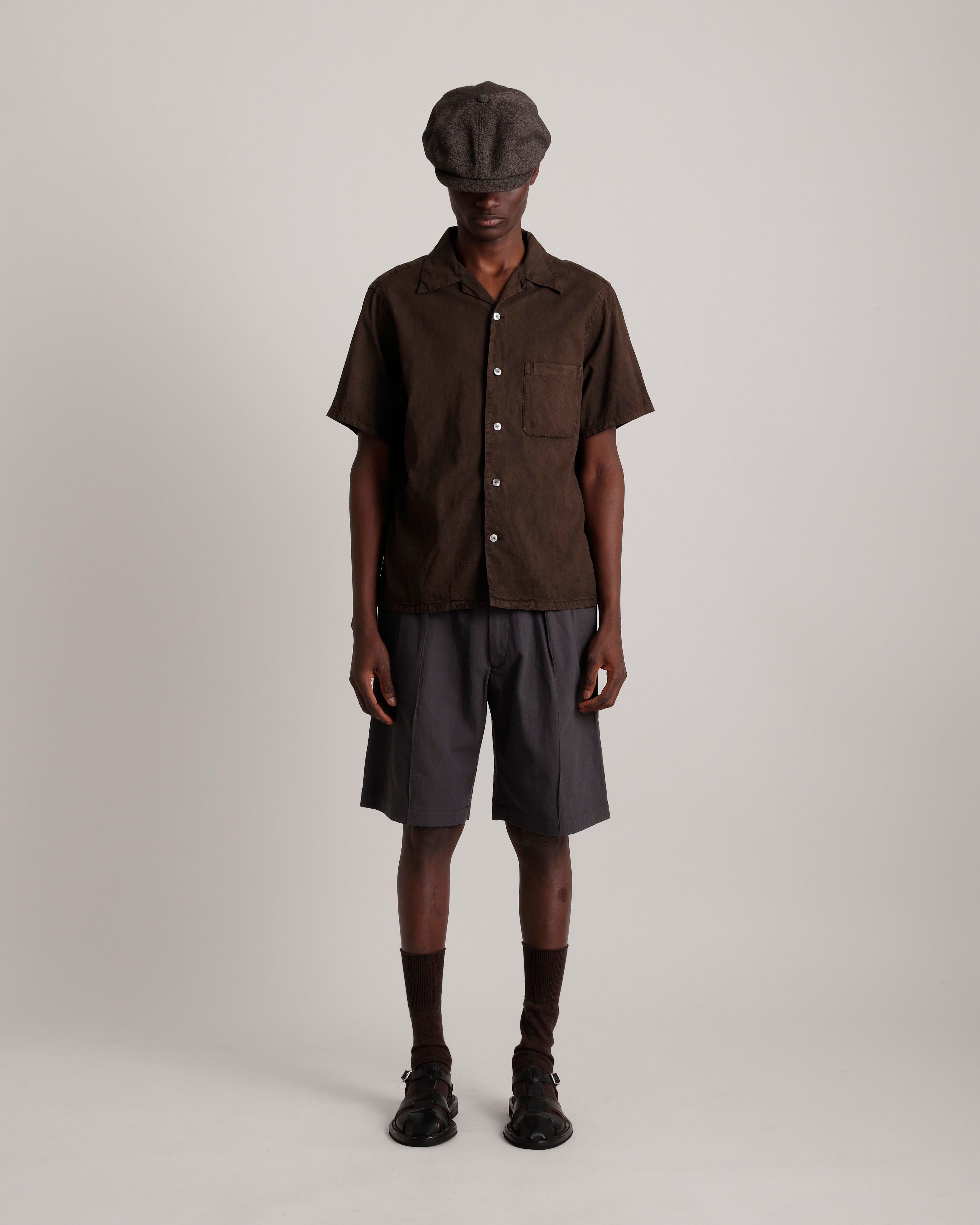 LOT.113 OPEN COLLAR SHIRT