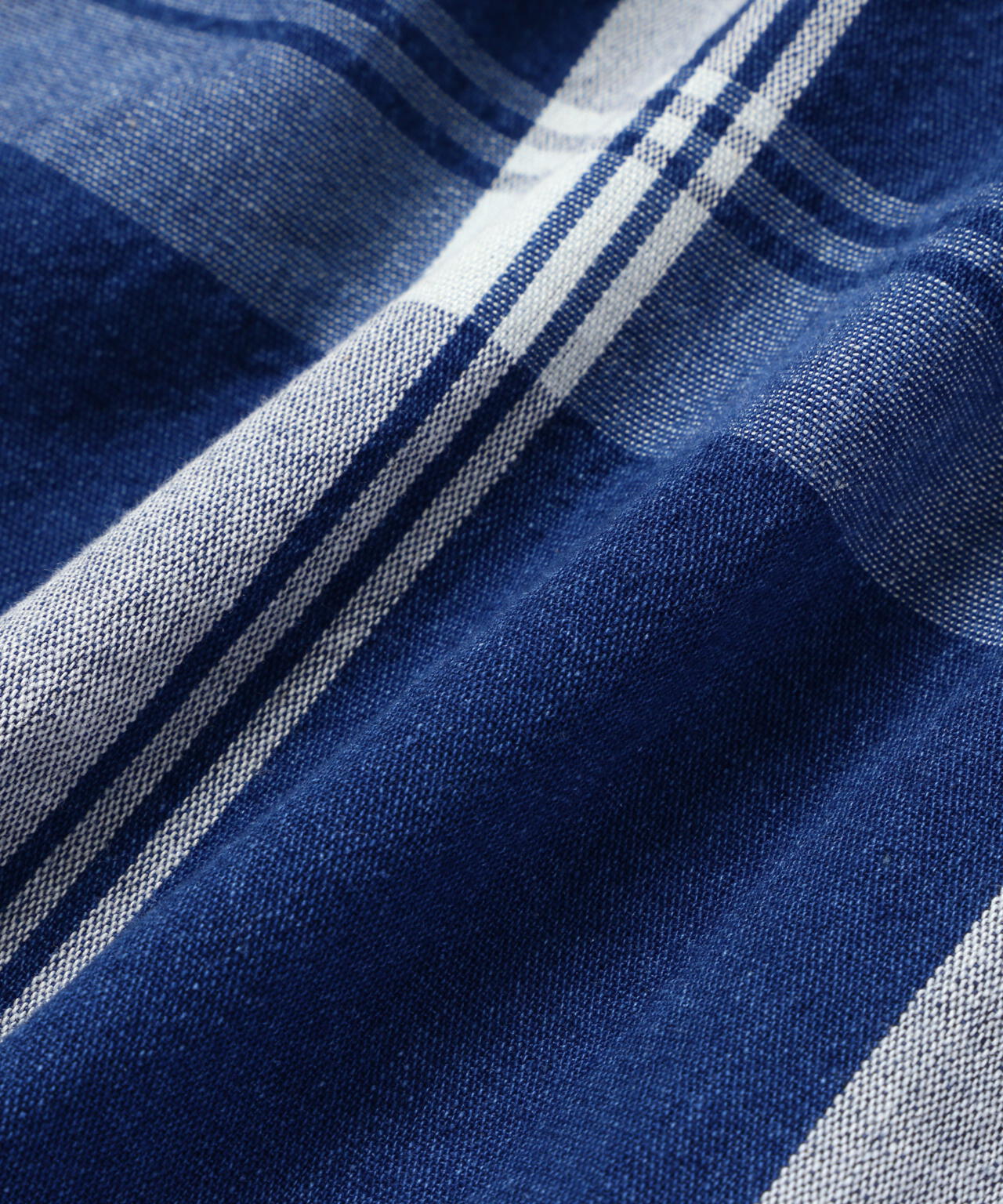 indigo check SS pullover (W)