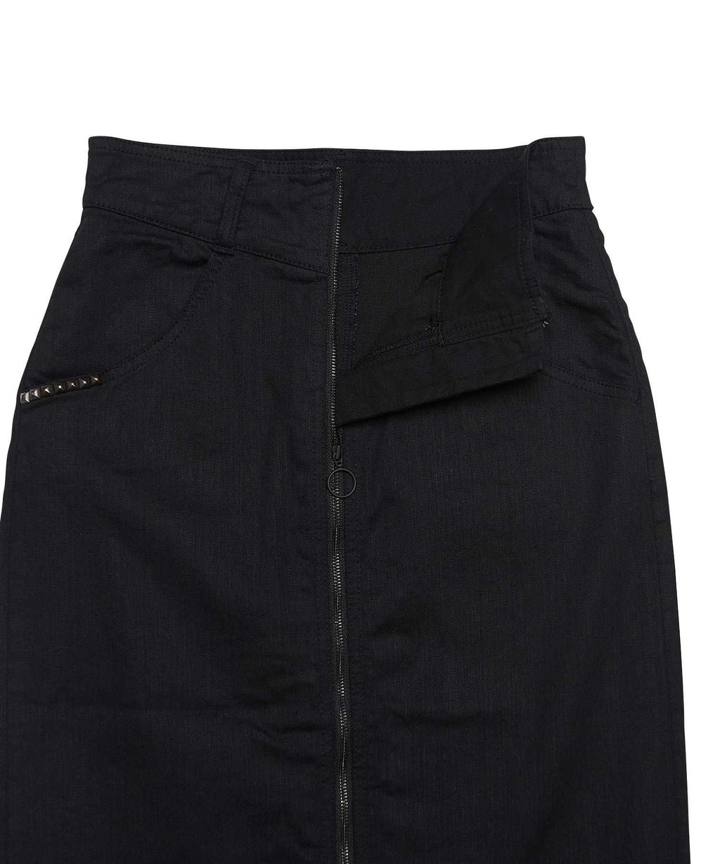 Front ZIP Tight Denim Skirt