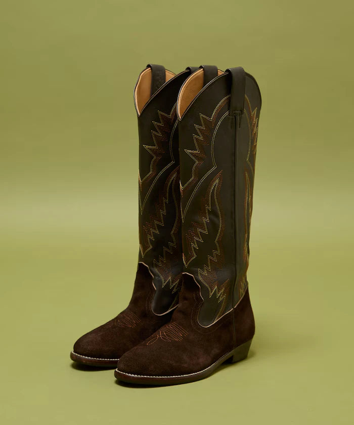 Long western boots/real leather long western boots
