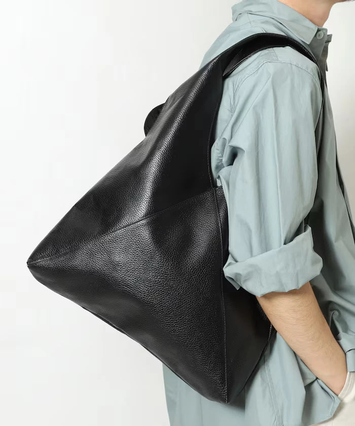 Triangle Leather Marche Bag