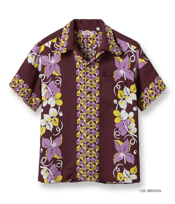 RAYON HAWAIIAN SHIRT “POLYNESIAN BORDER”