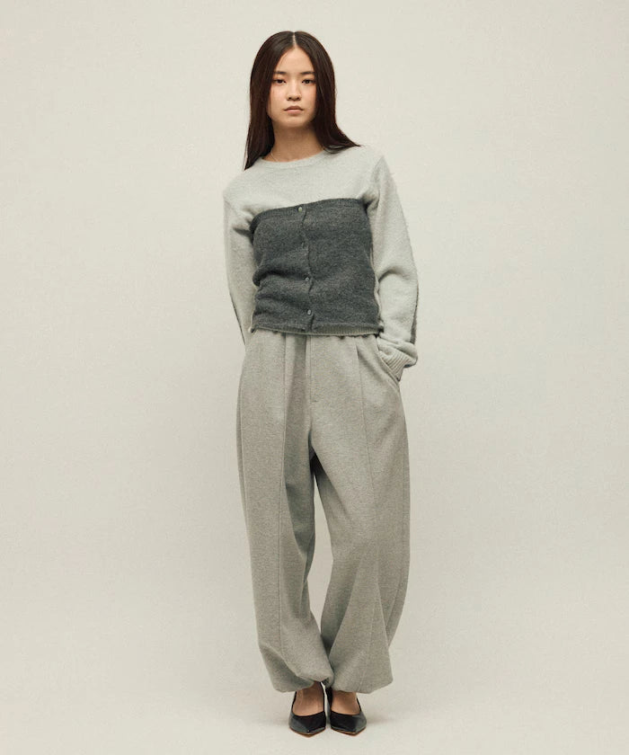 Alpaca Blend Bicolor Knit Vest