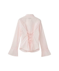 Hysteric Spider Lace Up Frill Cuff Blouse