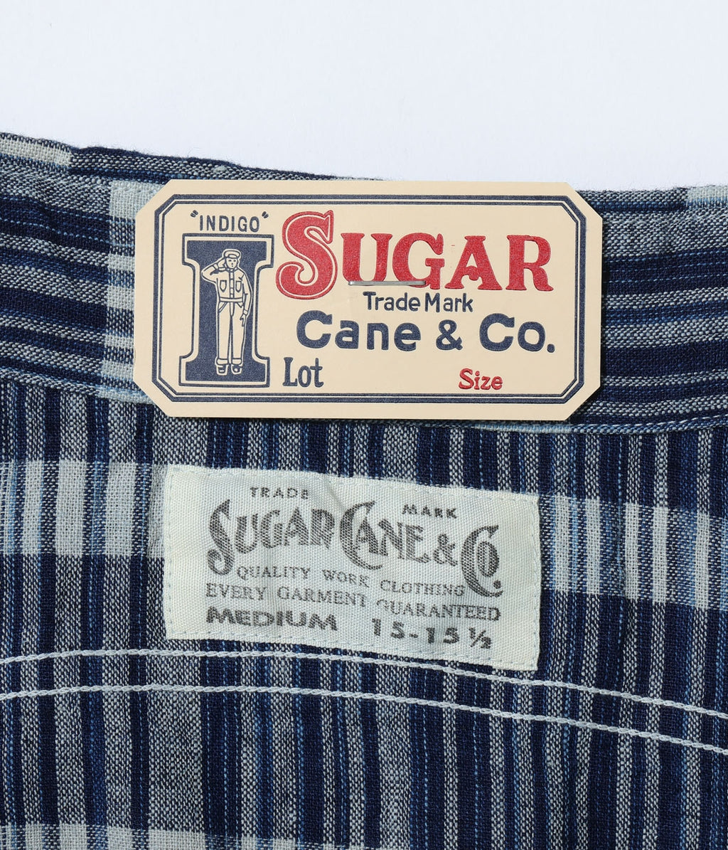 FICTION ROMANCE 5oz. INDIGO CHECK WORK SHIRT