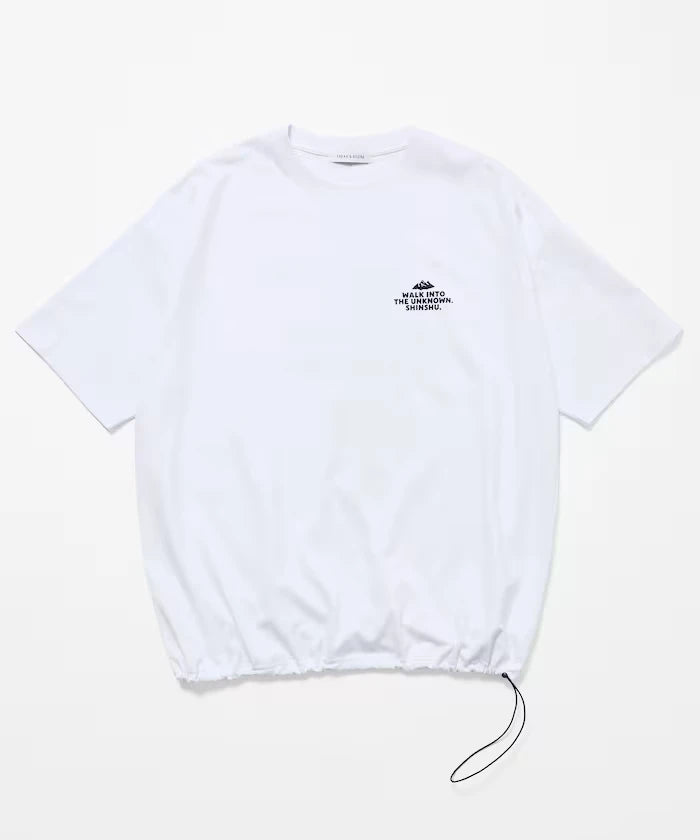 Arukuma X Yoguret X FREAK'S STORE Relax Fit Back Print Hem Code Crew Neck T-Shirt