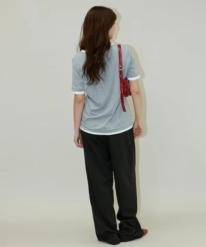 Layered Color Scheme Henley Neck T-Shirt Limited Edition