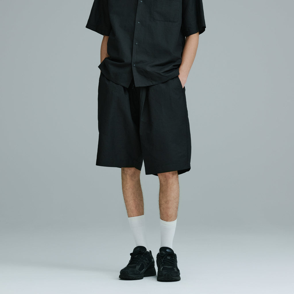 Cotton Ramie Broad Easy Wide Shorts