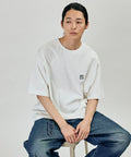 6 oz Front Logo Embroidered Crew Neck T-Shirt / Back Print T-Shirt PRINT ROUND FIRST