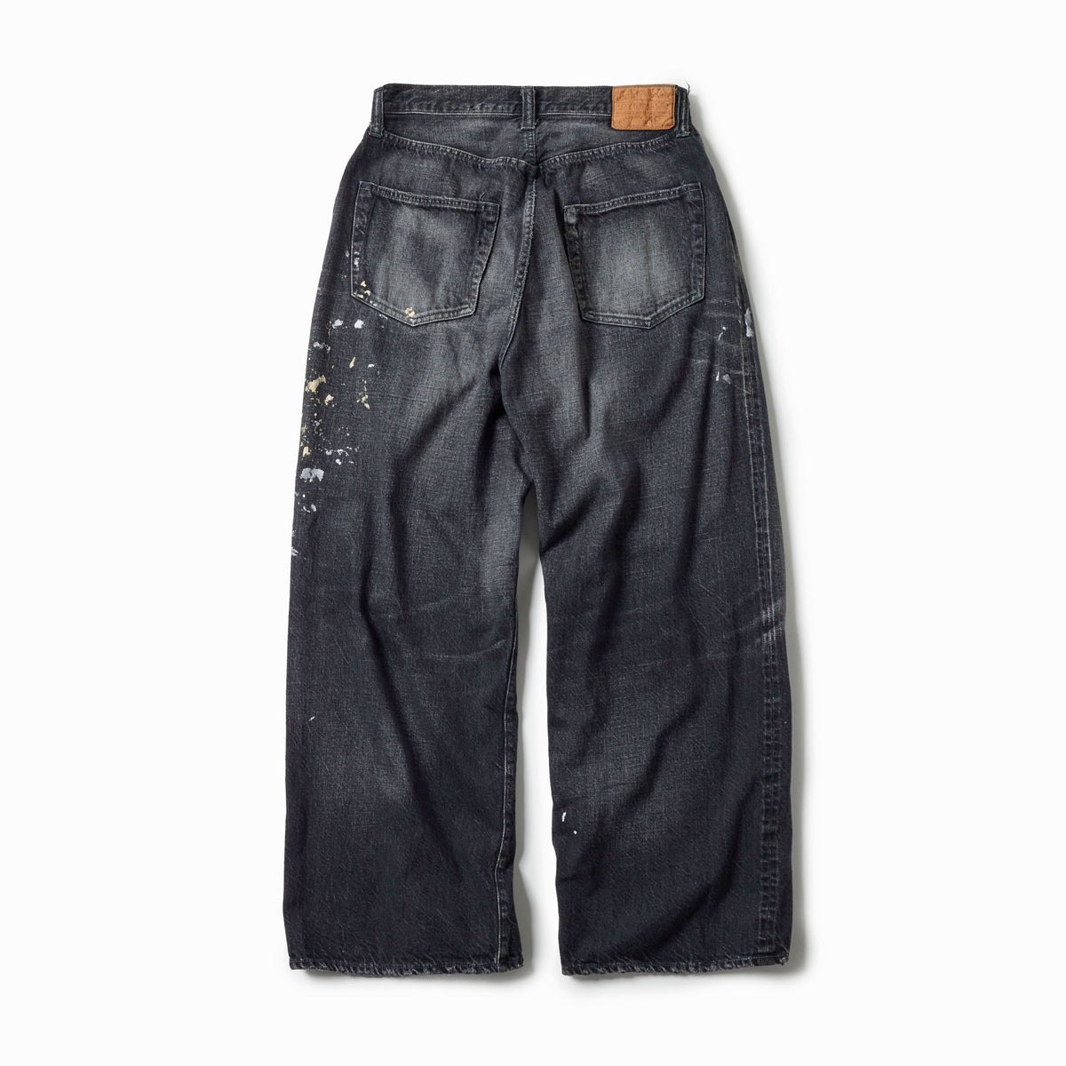 Recycled Waste Suvin Cotton Yarn 11.5oz Denim 5Pocket Baggy Pants Vintage Washed (Zipper Fly)