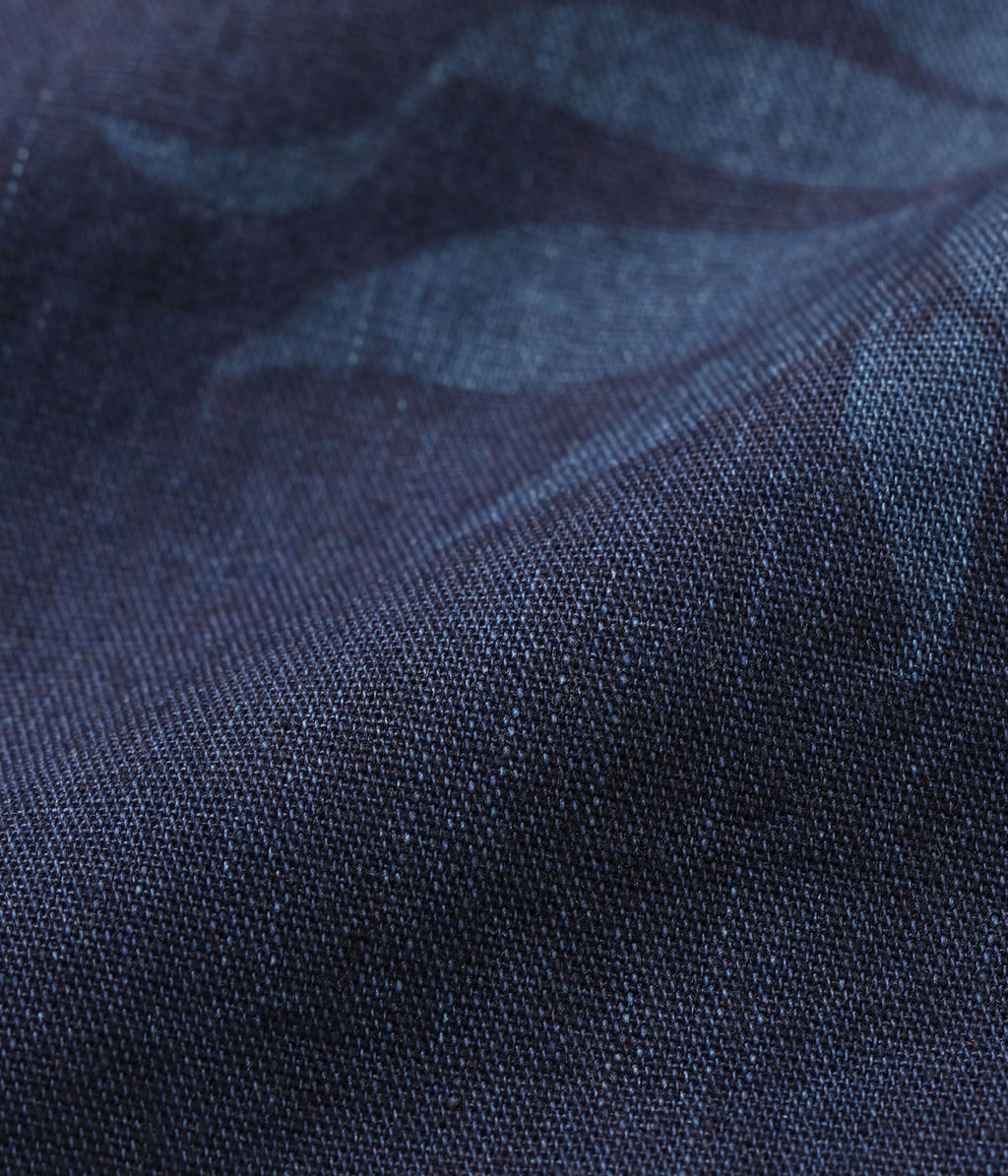 Duke Kahanamoku Indigo Cotton Hawaiian Shirt Duke's Pineapple