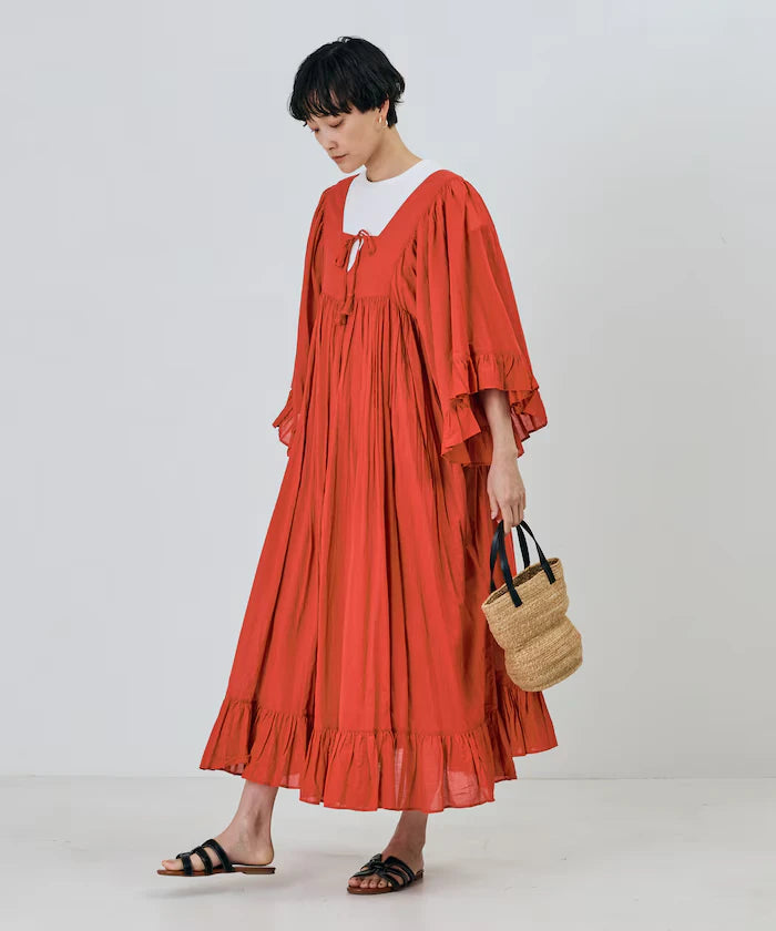 India Square Neck Frilled Dress