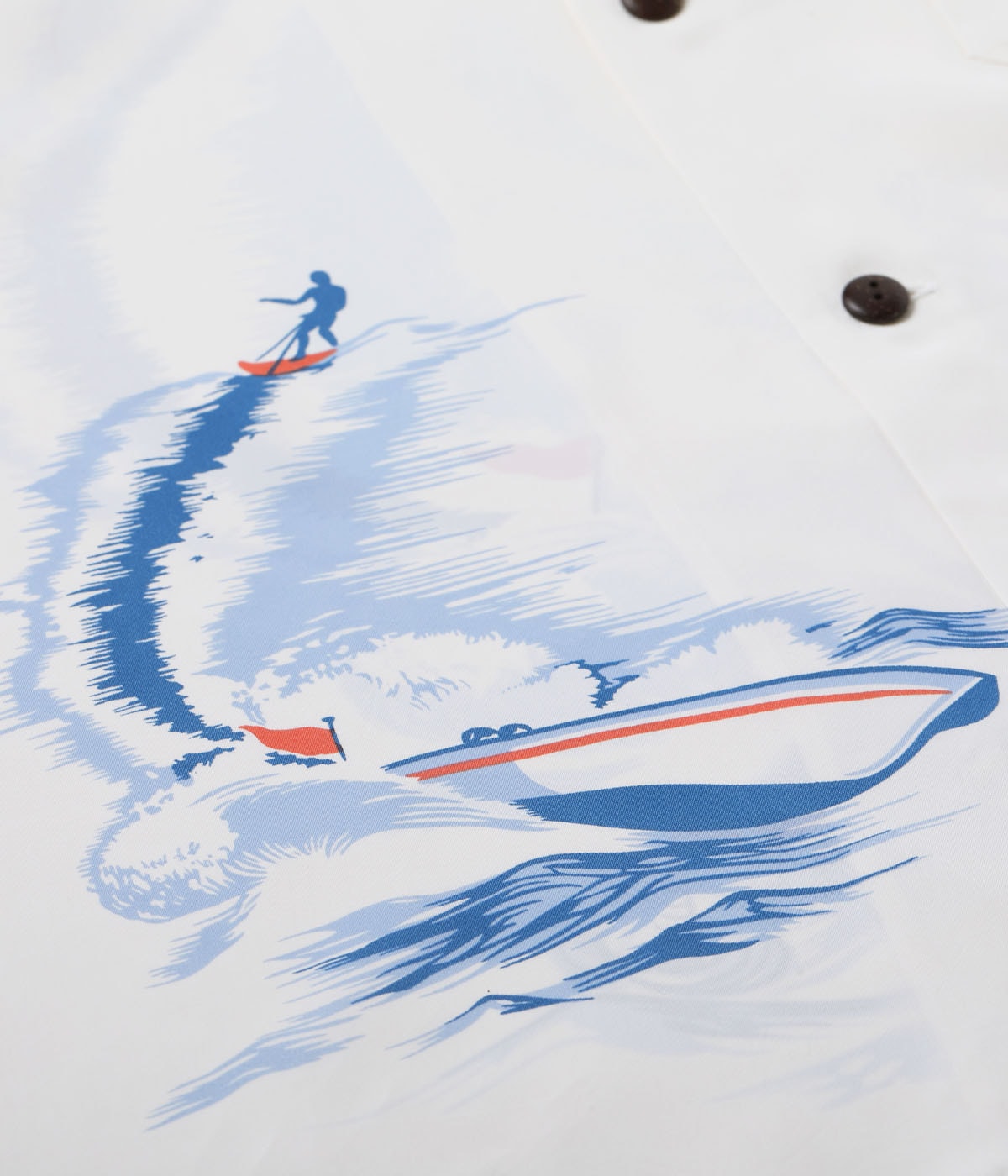 Rayon Hawaiian Shirt "Water Skiing"