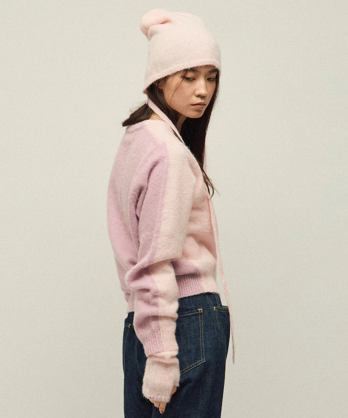 Alpaca Blend Bicolor Knit Pullover