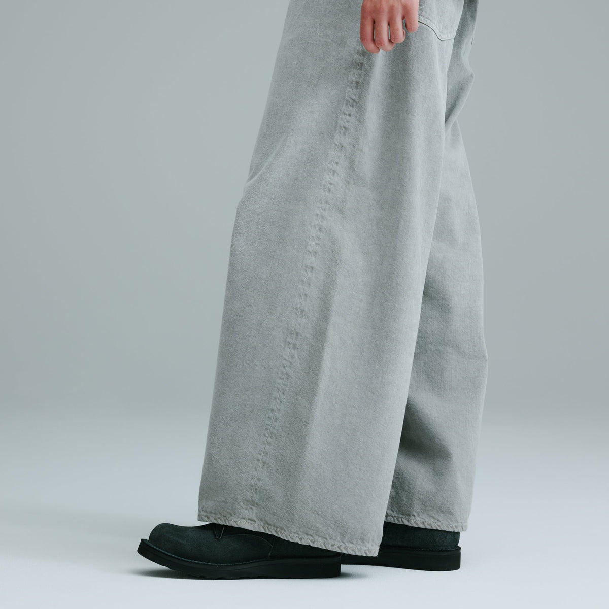 GL42622H / RECYCLED WASTE SUVIN COTTON YARN 11.5oz. DENIM 5POCKET BAGGY PANTS VINTAGE WASHED