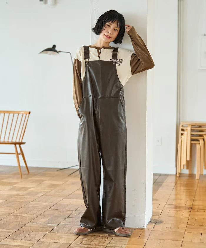 Leatherette Overalls