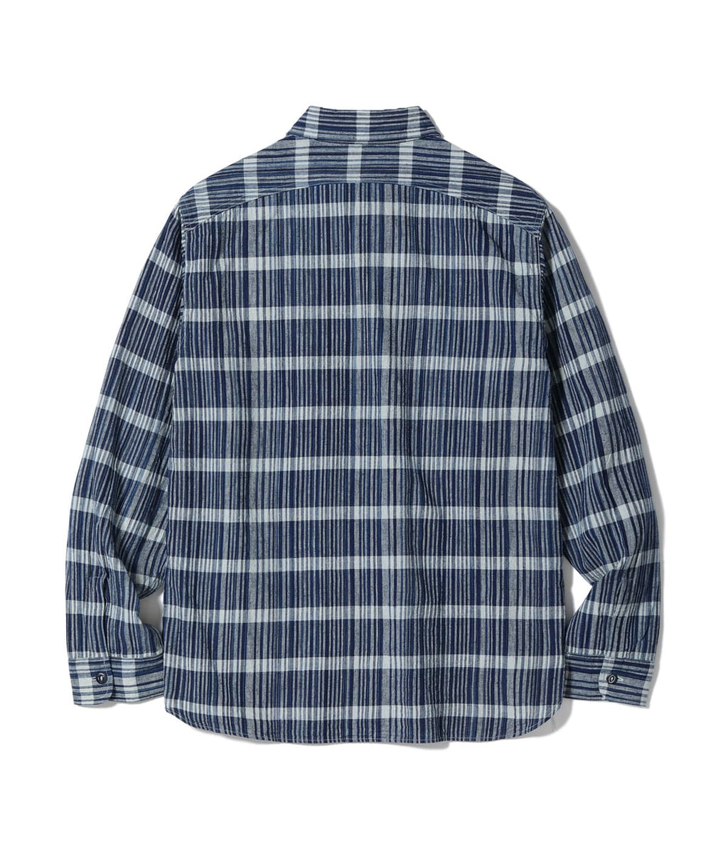 FICTION ROMANCE 5oz. INDIGO CHECK WORK SHIRT