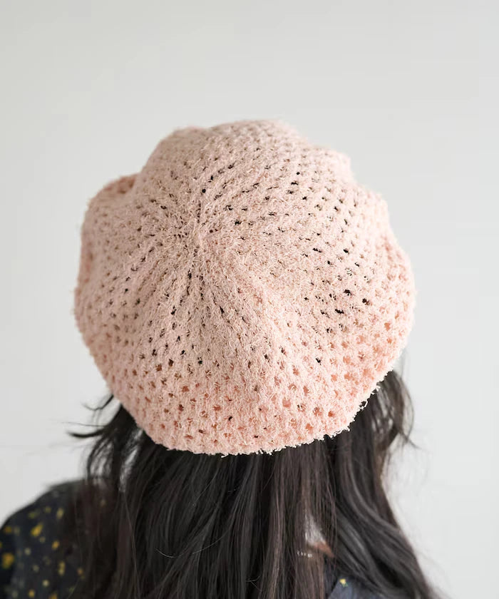 Lace Knit Beret Hat
