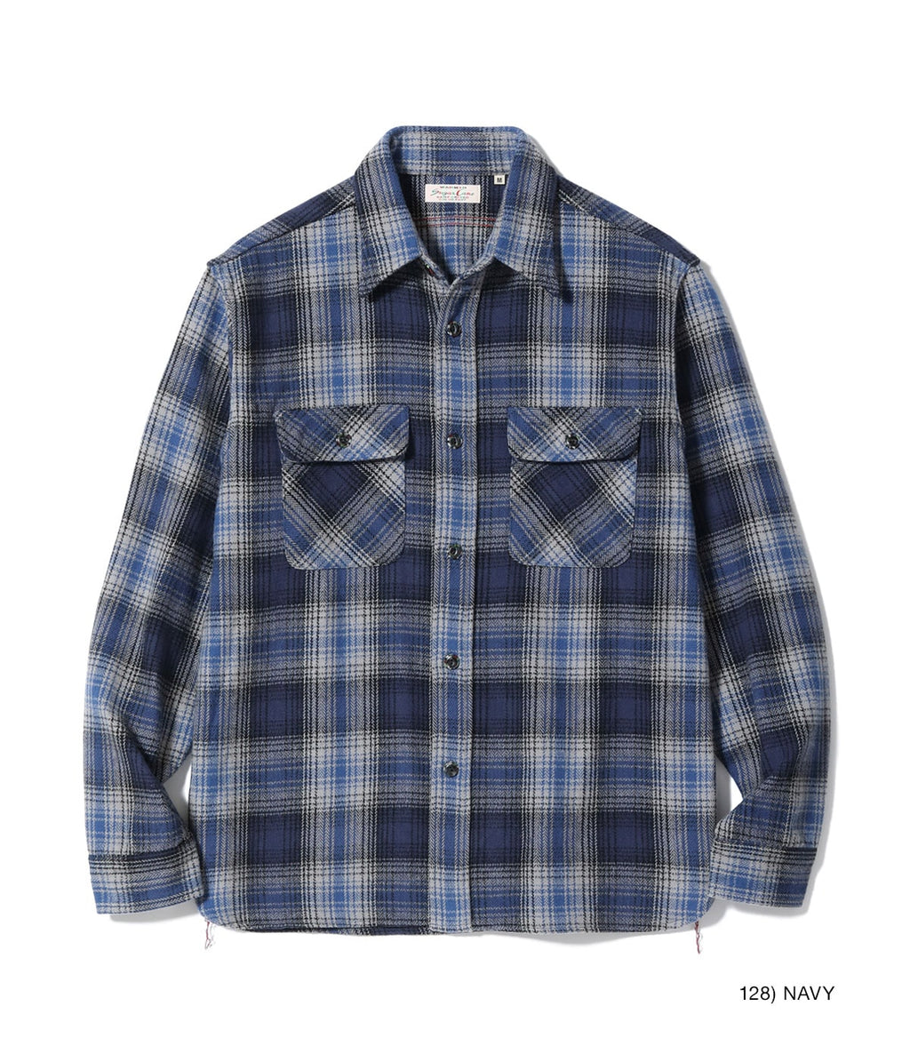 FICTION ROMANCE HERRINGBONE TWILL CHECK WORK SHIRT
