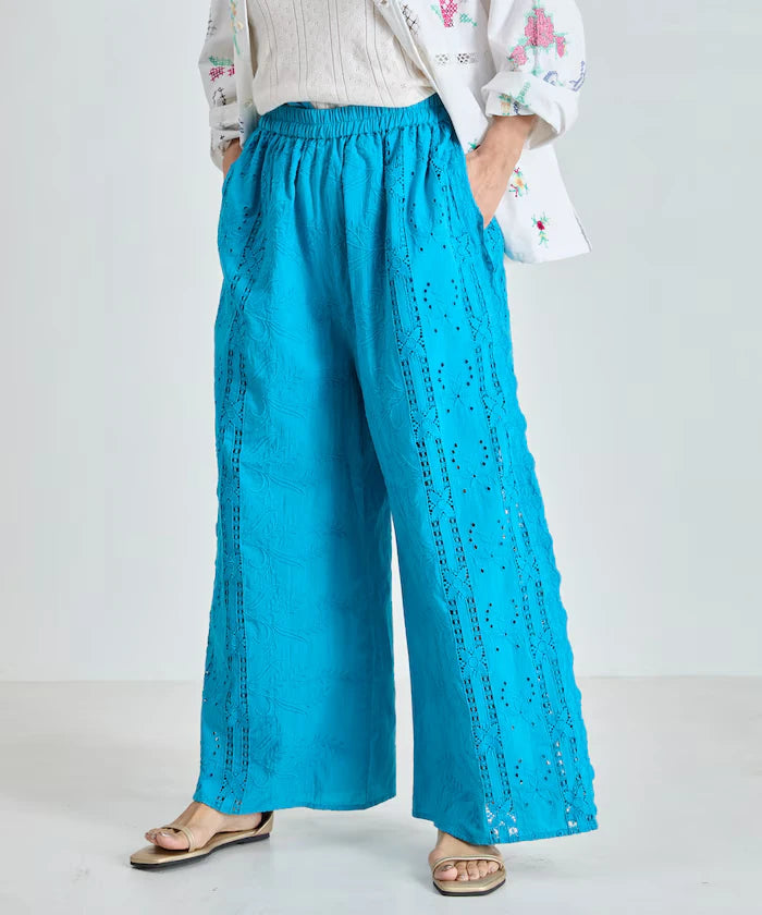 Cutwork Embroidered Easy Pants