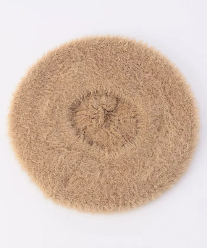 Mohair-Like Beret Hat