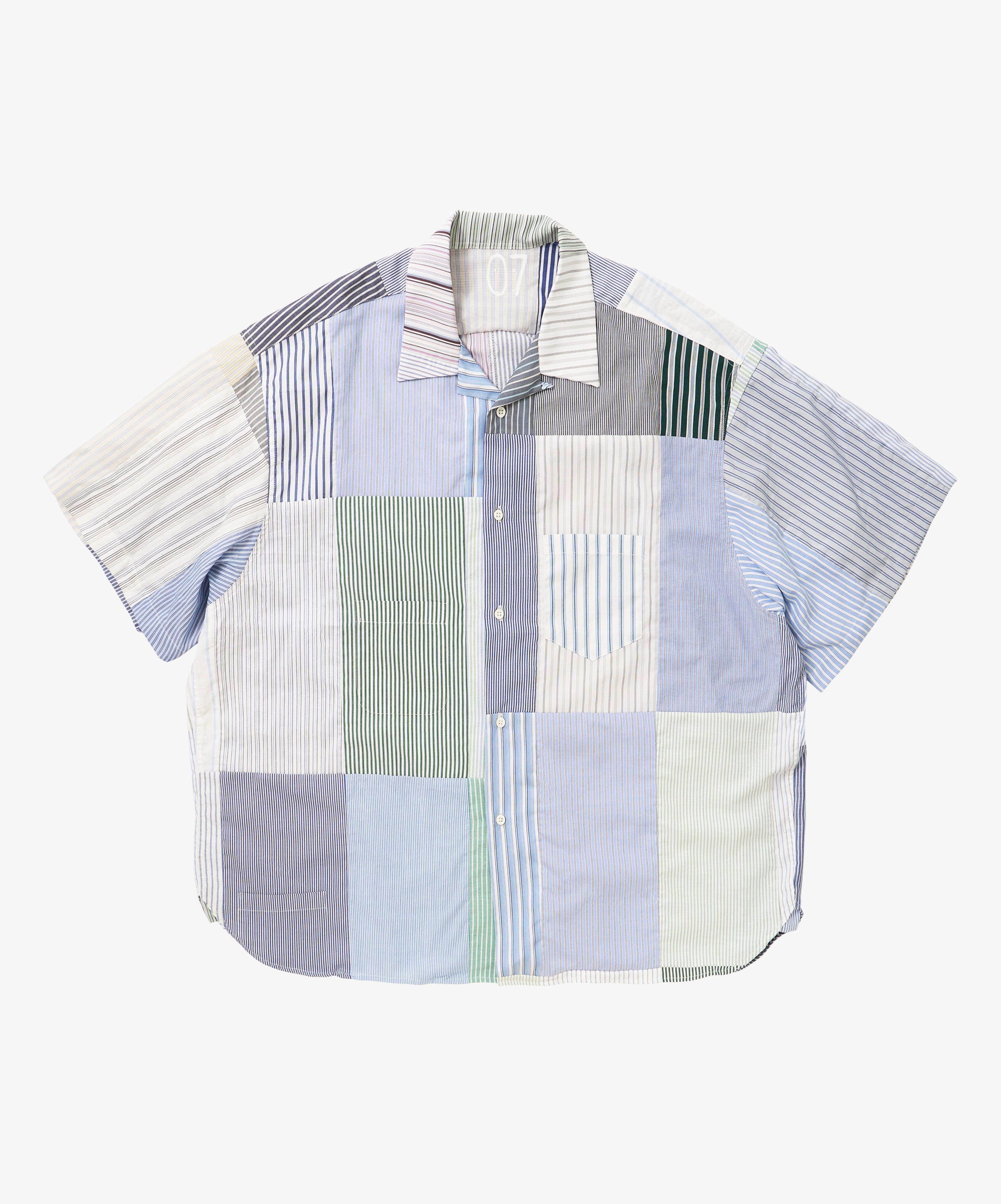 overshirt short sleeve stripe seven