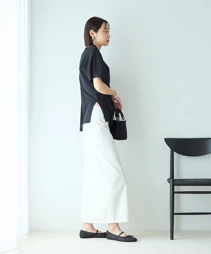 Organic Cotton Asymmetrical Draped Top