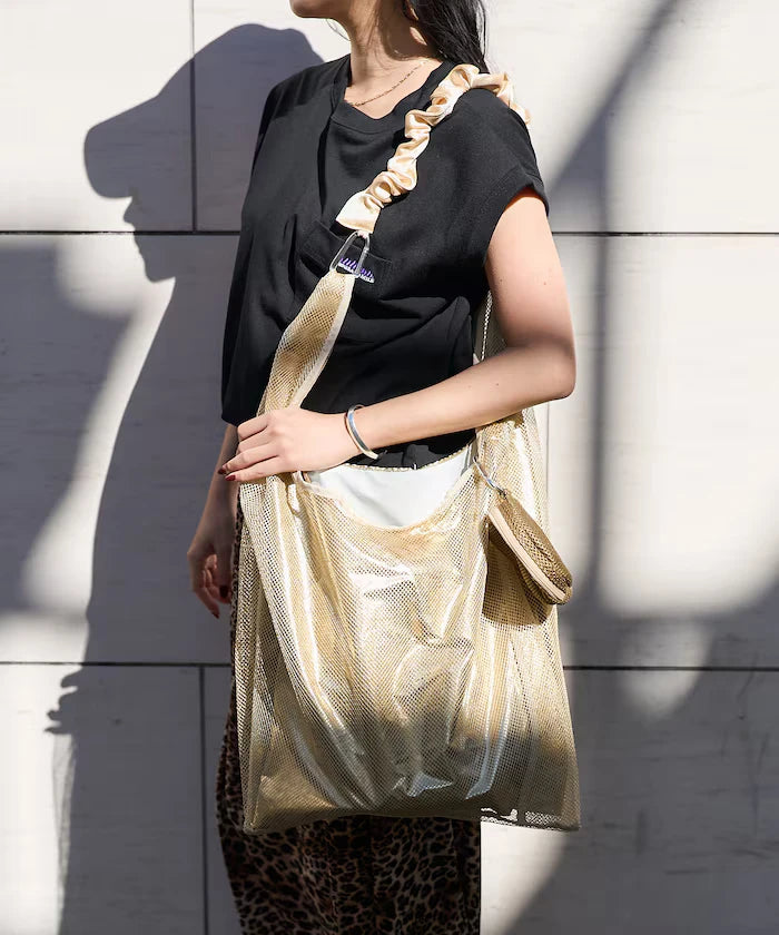 Multiway Frill Shoulder Layered Mesh Bag