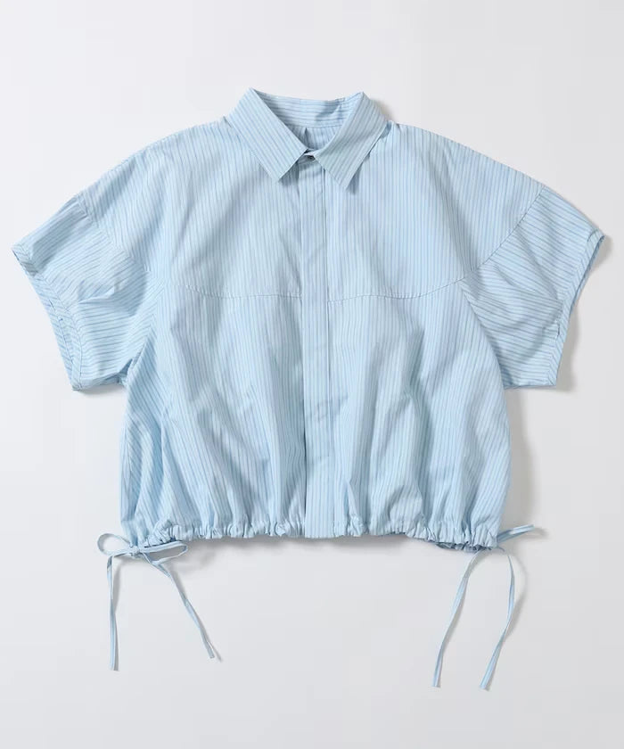 Switch Short Sleeve Hem Code Blouse