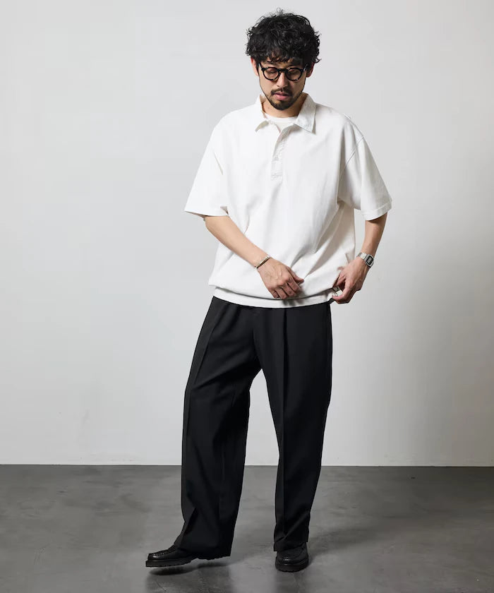 Big Silhouette Spindle Short Sleeve Tech Polo