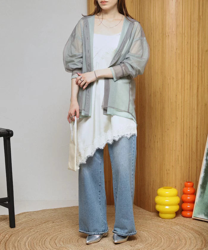 Lace Contrast Vintage Satin Camisole Top