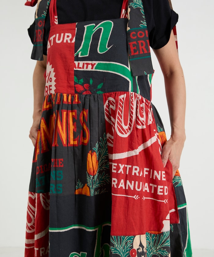 India FEEDBAG Print Shoulder Ribbon Camisole Dress