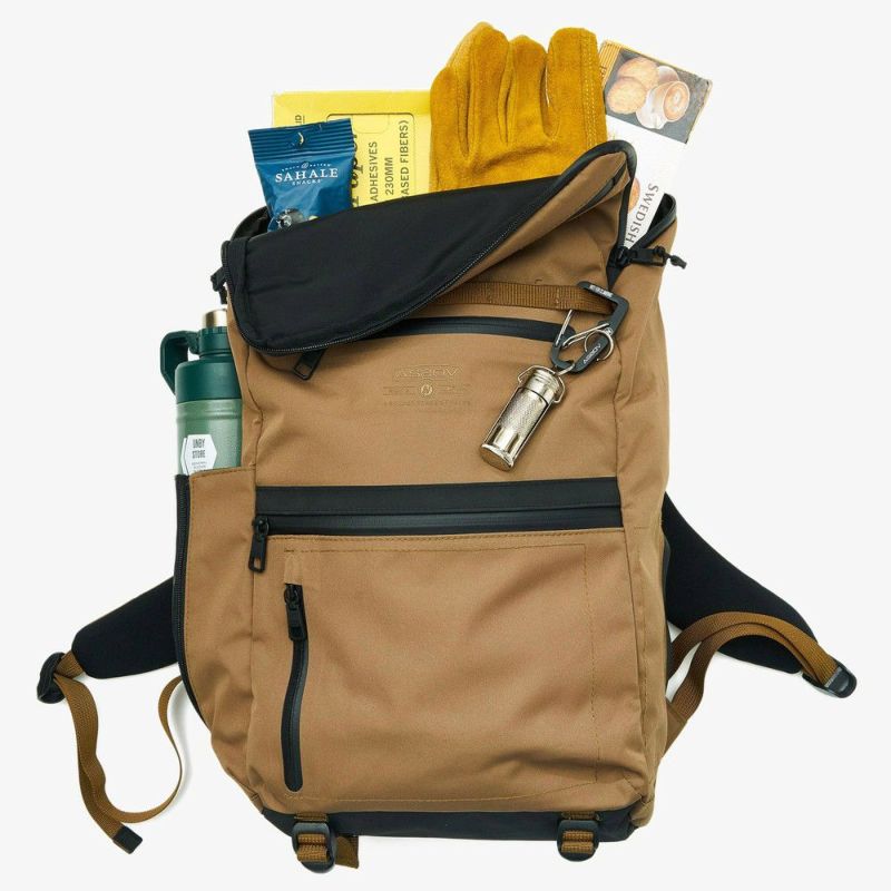 WATER PROOF CORDURA 305D ROUND ZIP BACKPACK/KHAKI