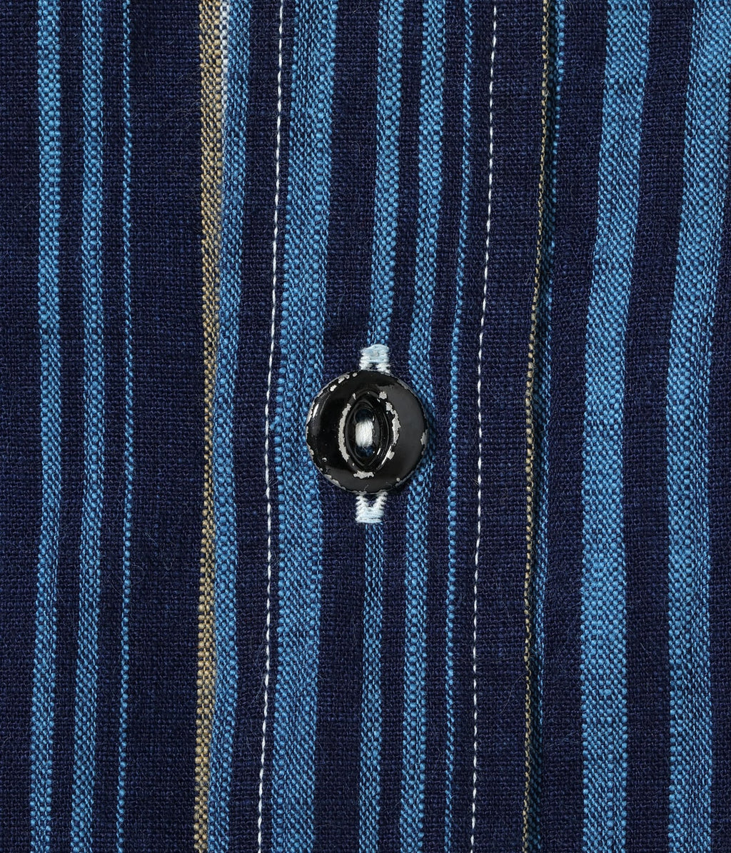 FICTION ROMANCE 5.5oz. INDIGO STRIPE WORK SHIRT