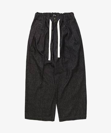 hakama pants black denim one wash