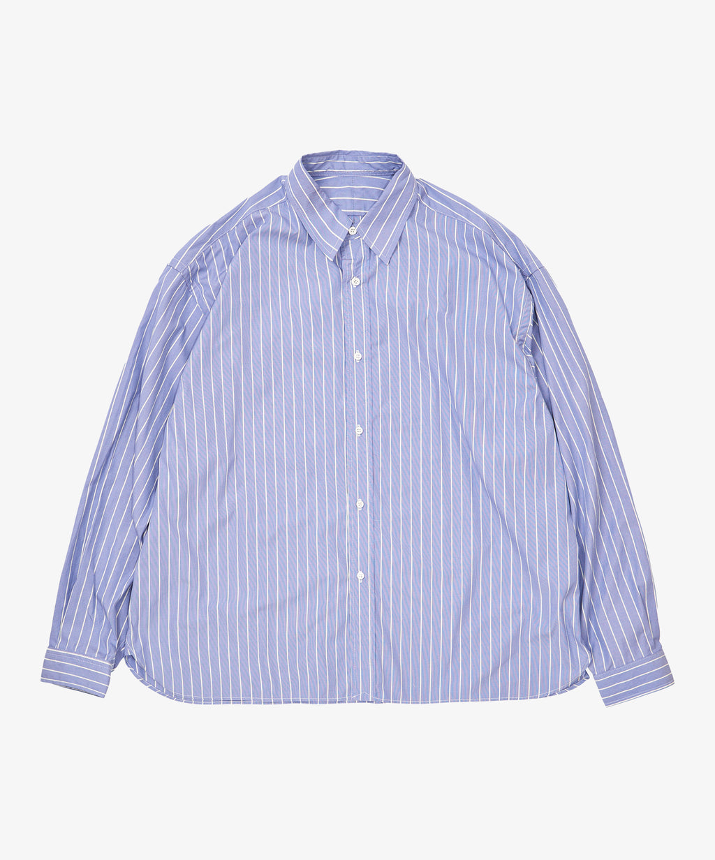 wide shirt high count white stripe