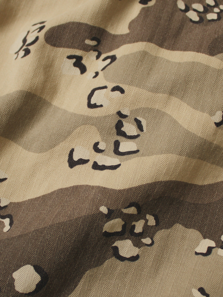 Cotton Herringbone PECKISH Chocolate Chip Camo Pattern ARMY-JKT