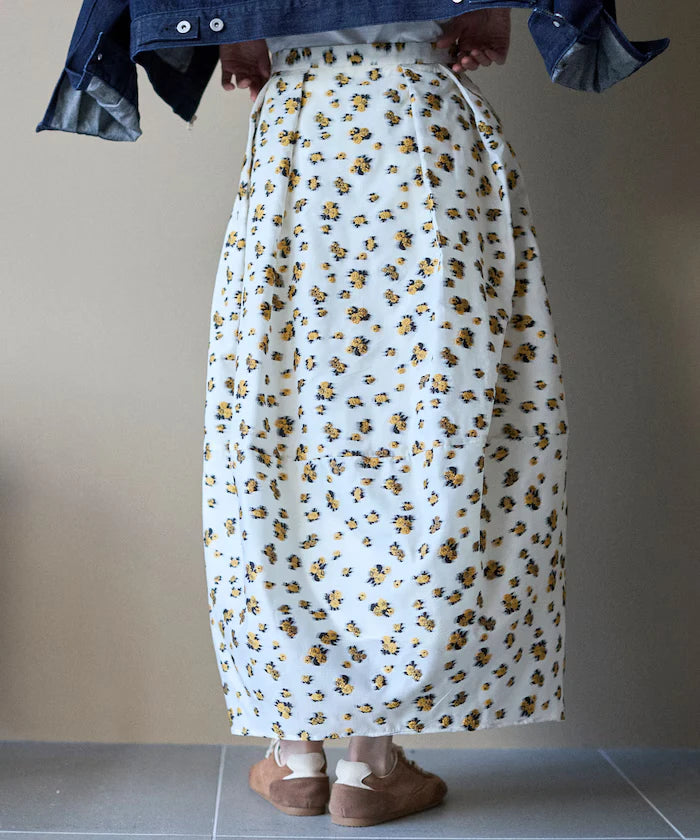 Flower Sheer Jacquard Cocoon Skirt