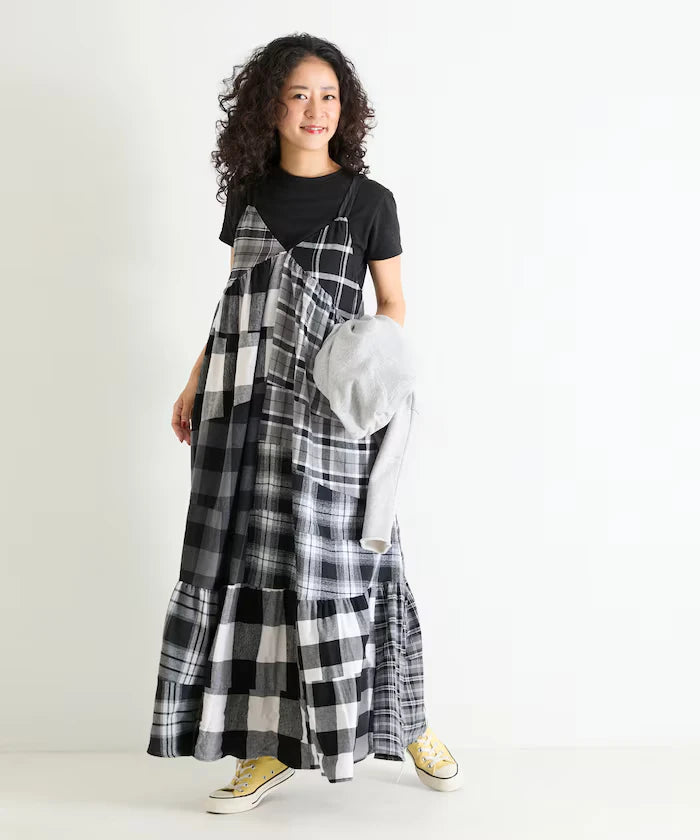 Vintage Remake Check Cami Dress