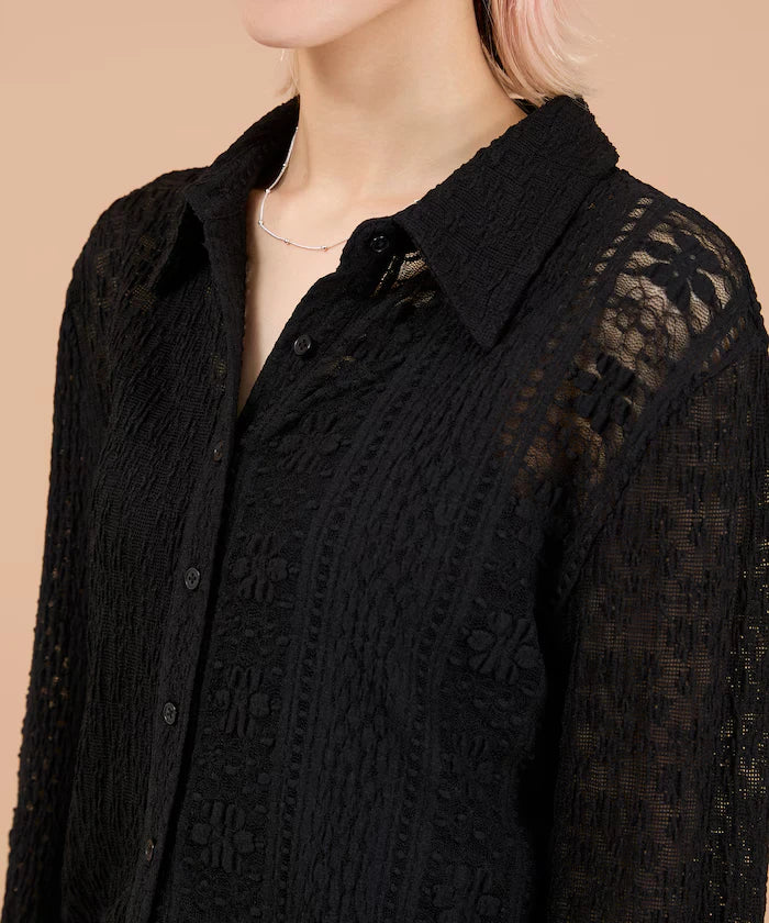 Floral Cut Lace Shirt