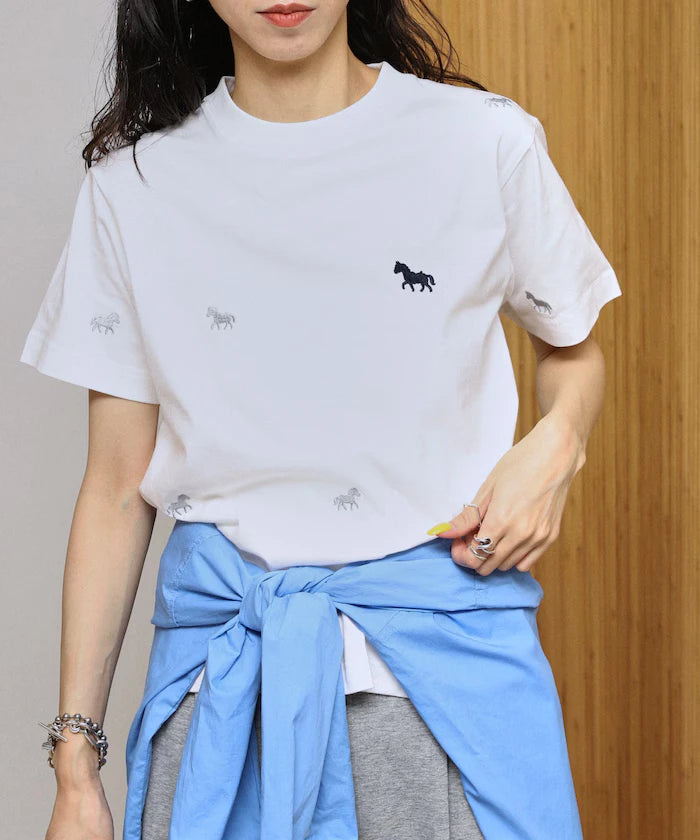 Organic Cotton Allover Embroidery T-Shirt